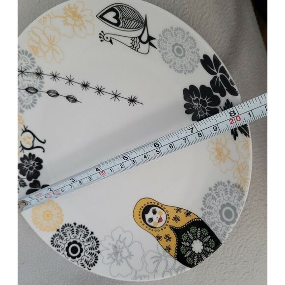 Set 2 GVD Flierdt PPD Germany PLATES Russian Dolls Black White Peacock Asian - Picture 8 of 8